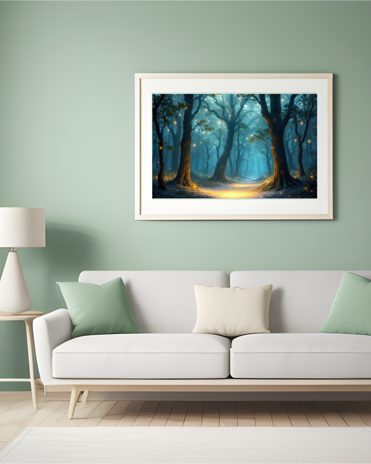 Verschwommener Wald - Digitaler Kunstdruck, Wandkunst, Digitaler Download, Druckvorlage