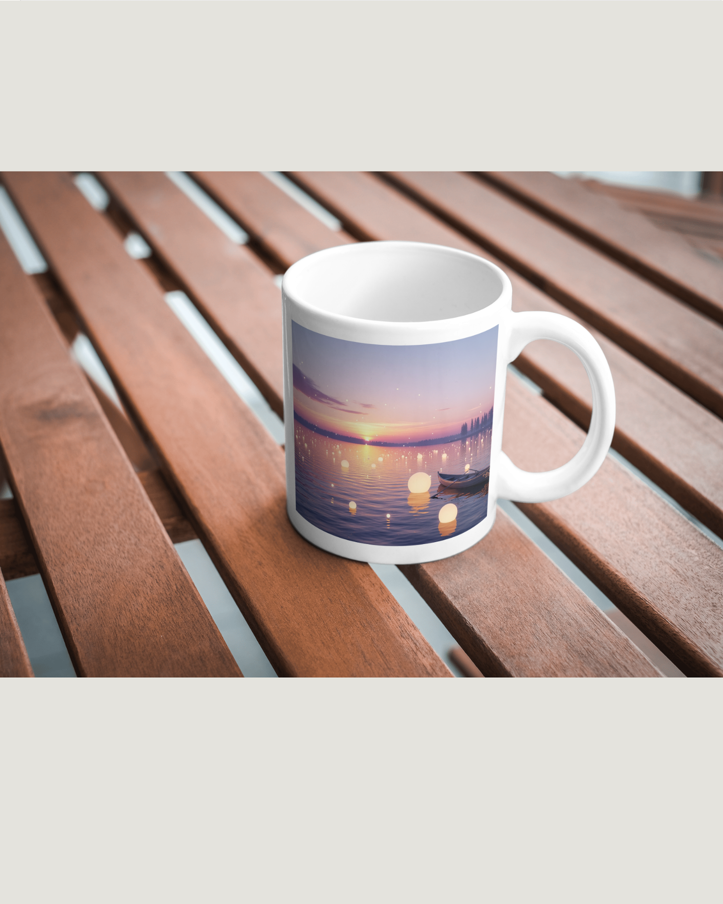 Magisches Boot bei Sonnenuntergang – Digitaler Kunstdruck, Wandkunst, Download, Druckvorlage