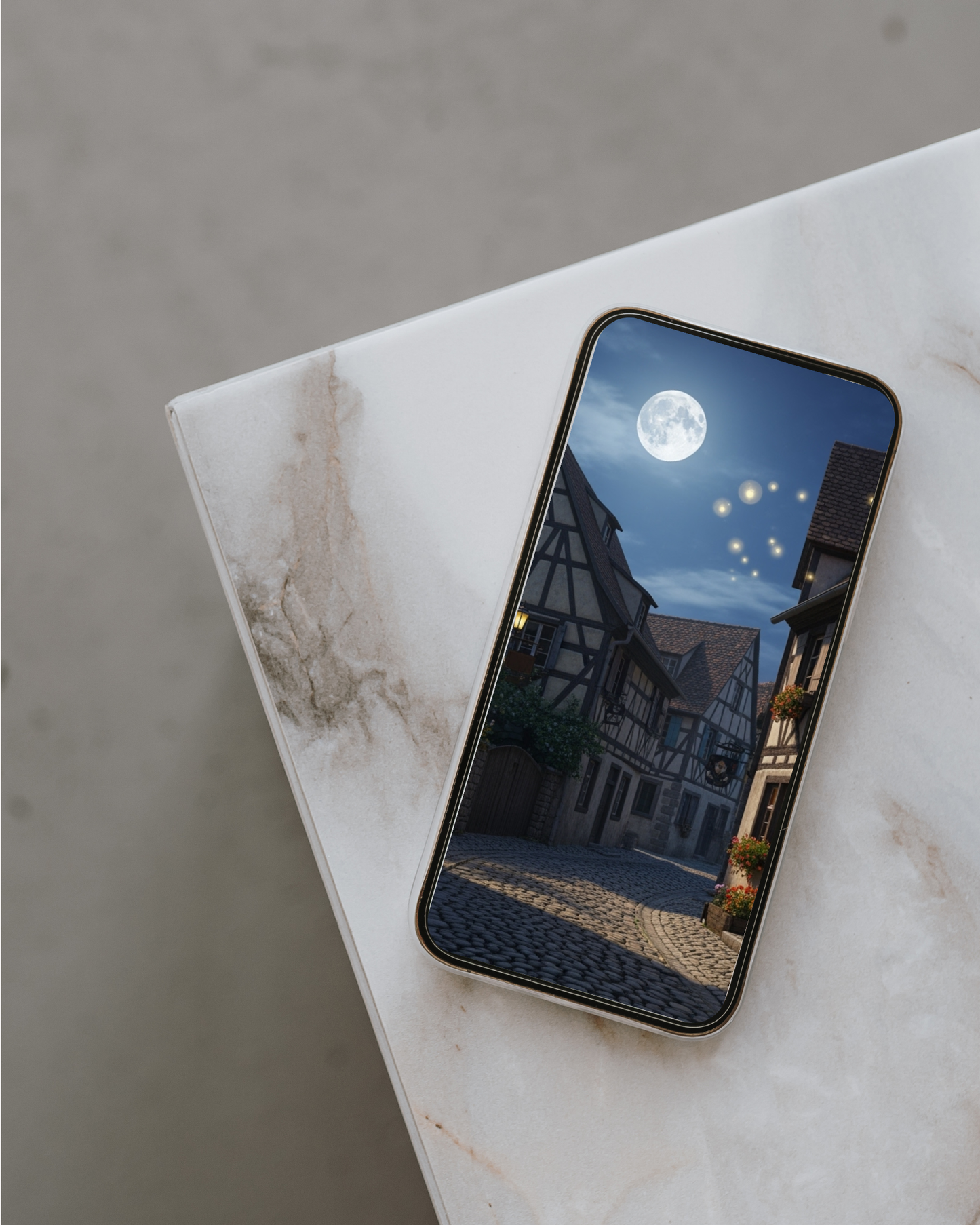Vollmond irgendwo in Europa – Digitaler Kunstdruck, Wandkunst, Digitaler Download, Druckvorlage