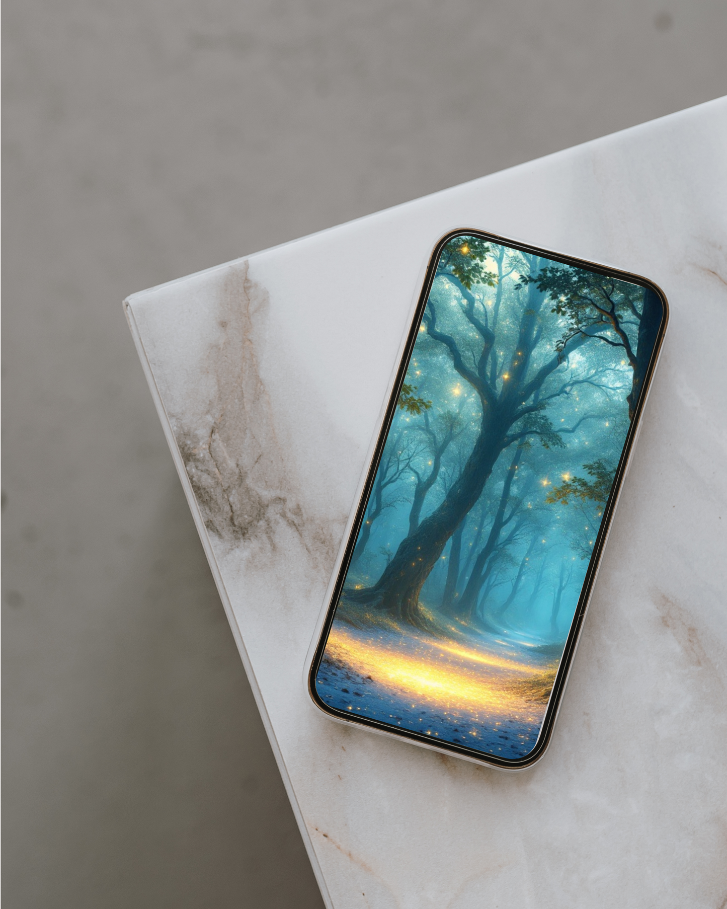 Verschwommener Wald - Digitaler Kunstdruck, Wandkunst, Digitaler Download, Druckvorlage