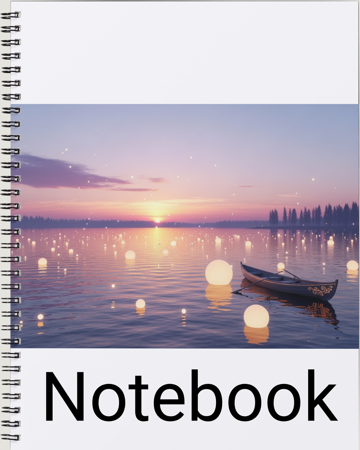 Magisches Boot bei Sonnenuntergang – Digitaler Kunstdruck, Wandkunst, Download, Druckvorlage