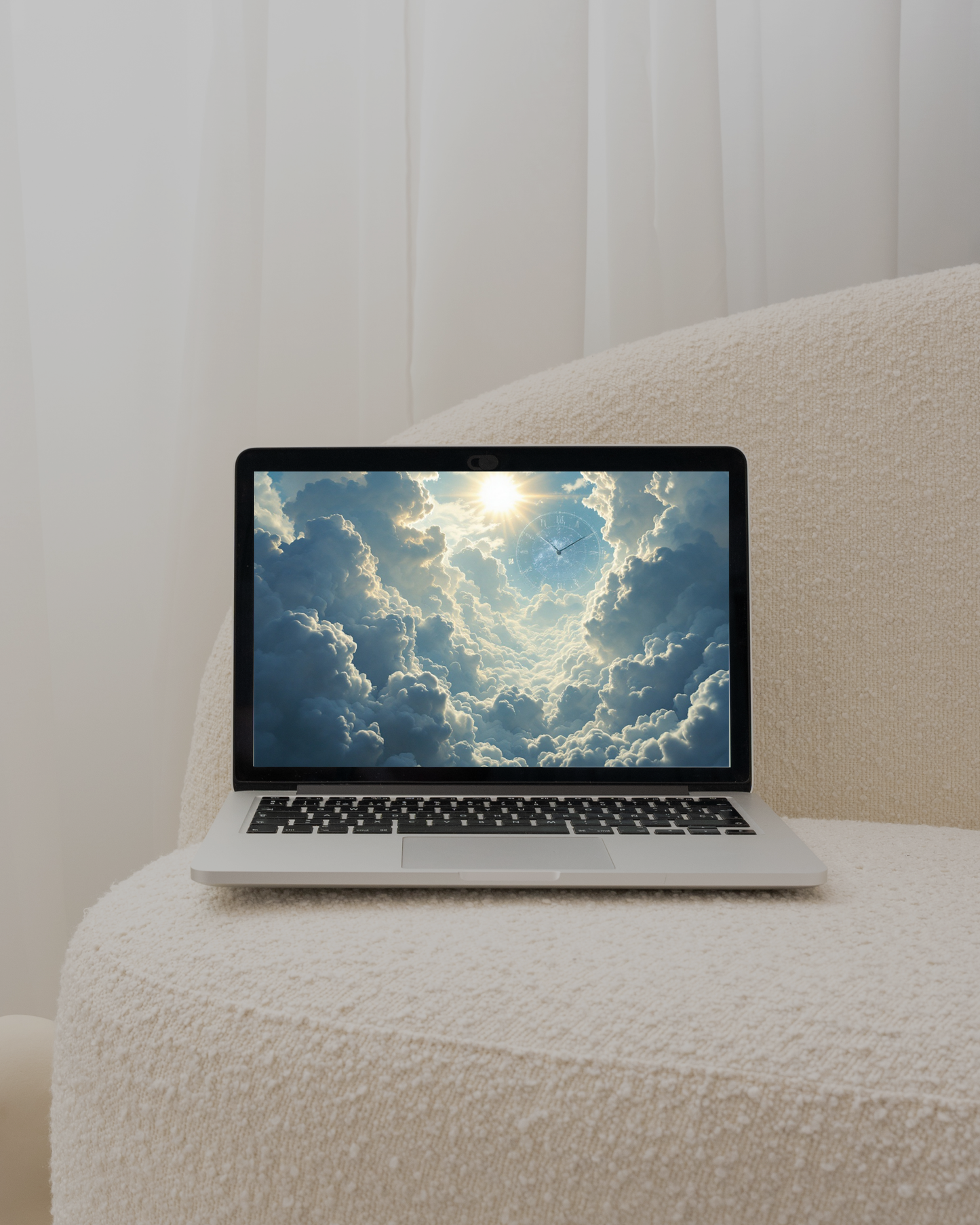 Wolke.Sonne.Zeit - Digitaler Kunstdruck, Wandkunst, Digitaler Download, Druckvorlage