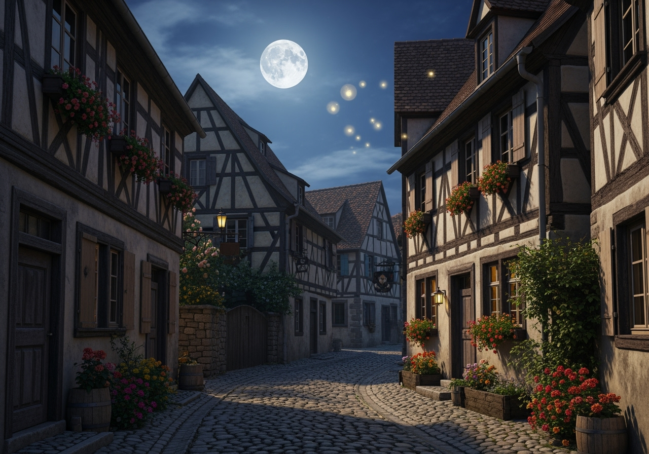 Vollmond irgendwo in Europa – Digitaler Kunstdruck, Wandkunst, Digitaler Download, Druckvorlage